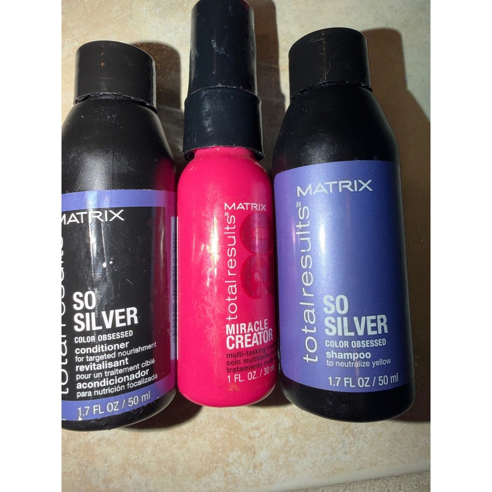 Matrix Total‎ Results So Silver Shampoo Conditioner Miracle Creator Travel Hair